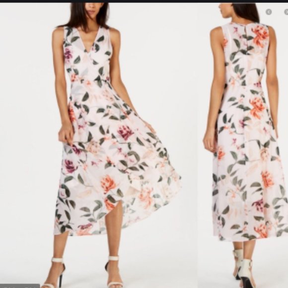 Calvin Klein Dresses & Skirts - CALVIN KLEIN | High-Low Maxi Dress Floral | NWT 4